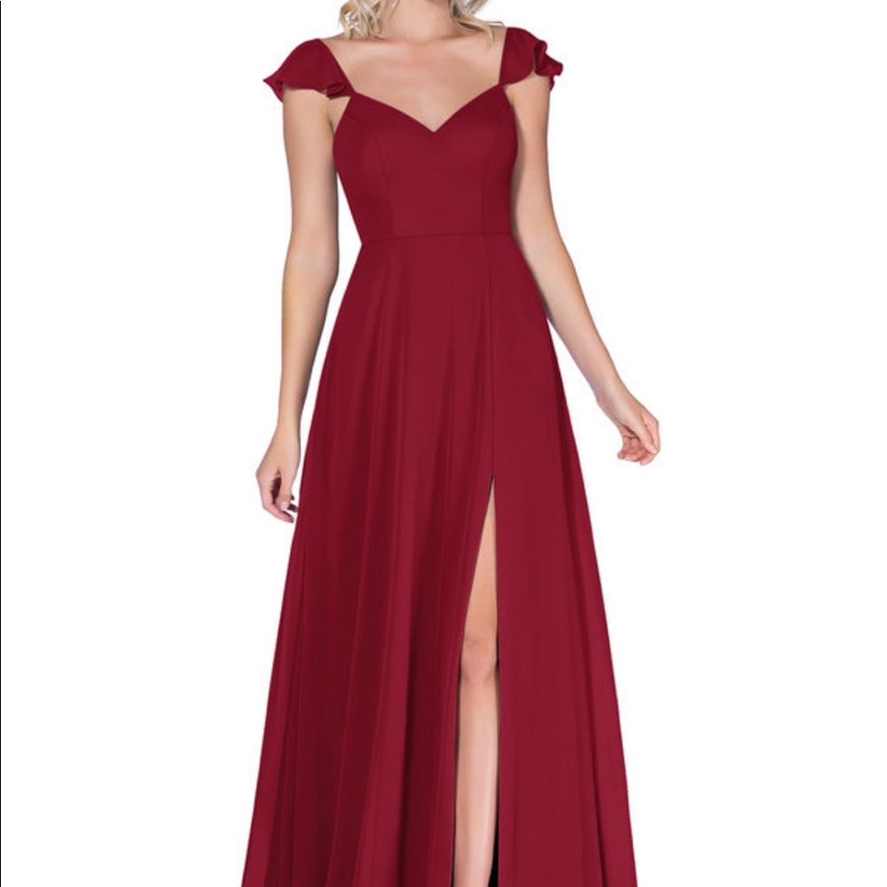 Azazie Everett bridesmaid dress in Cabernet